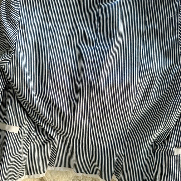Etcetera Navy Blue and White Pinstripe Blazer - Picture 8 of 8